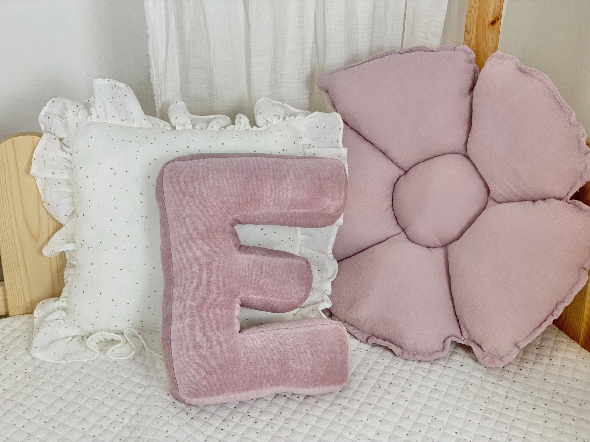 Monogram letter cushion | Initial velvet cushion