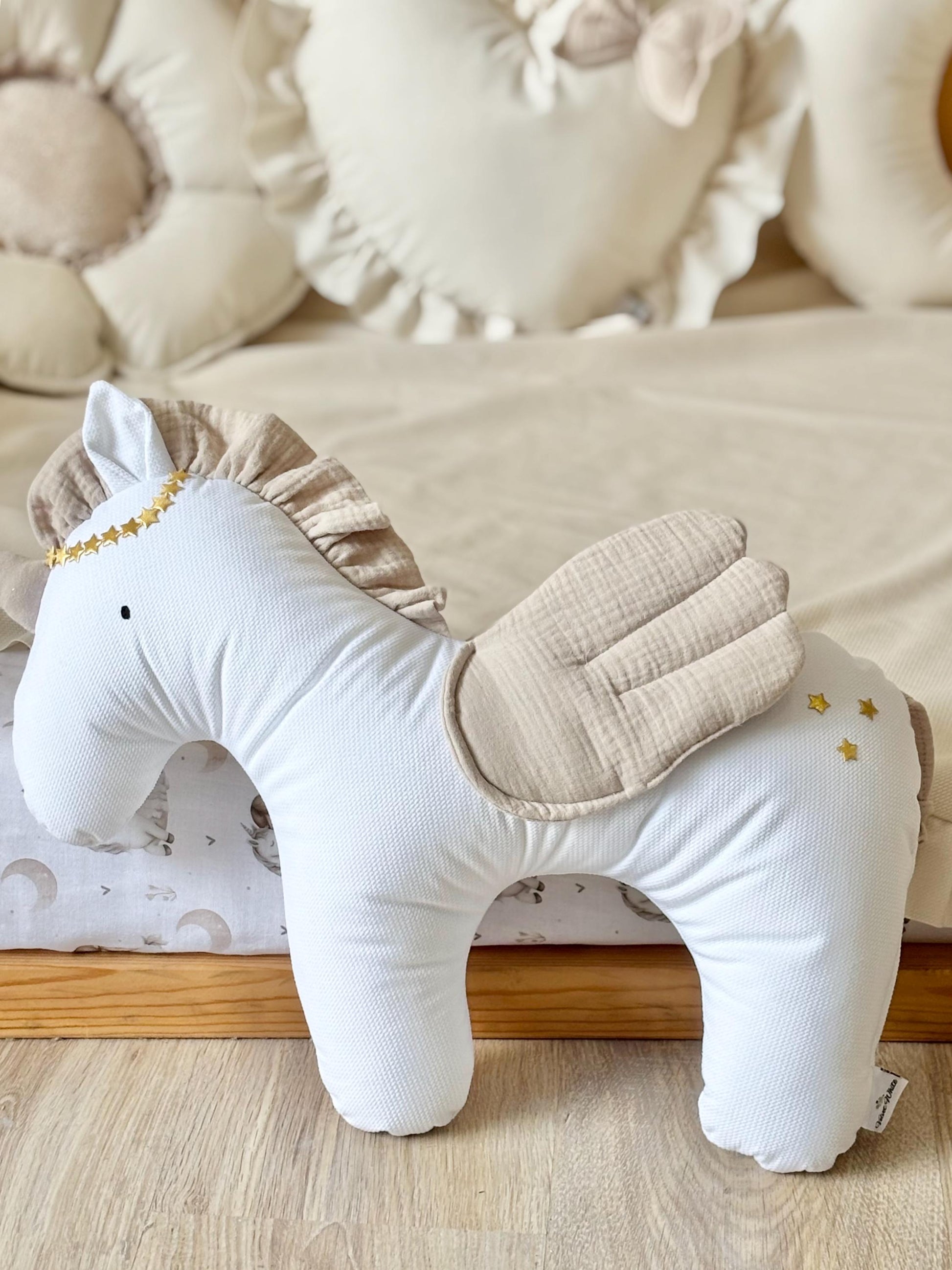 Kids Decorative Pillow, Kids Room Decor Cushion with ruffles