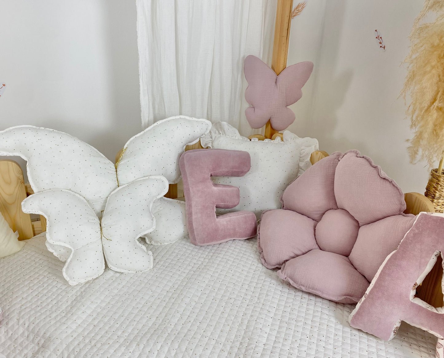 Monogram letter cushion | Initial velvet cushion