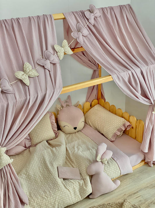 Muslin bed set | kids duvet cover and pillowcase