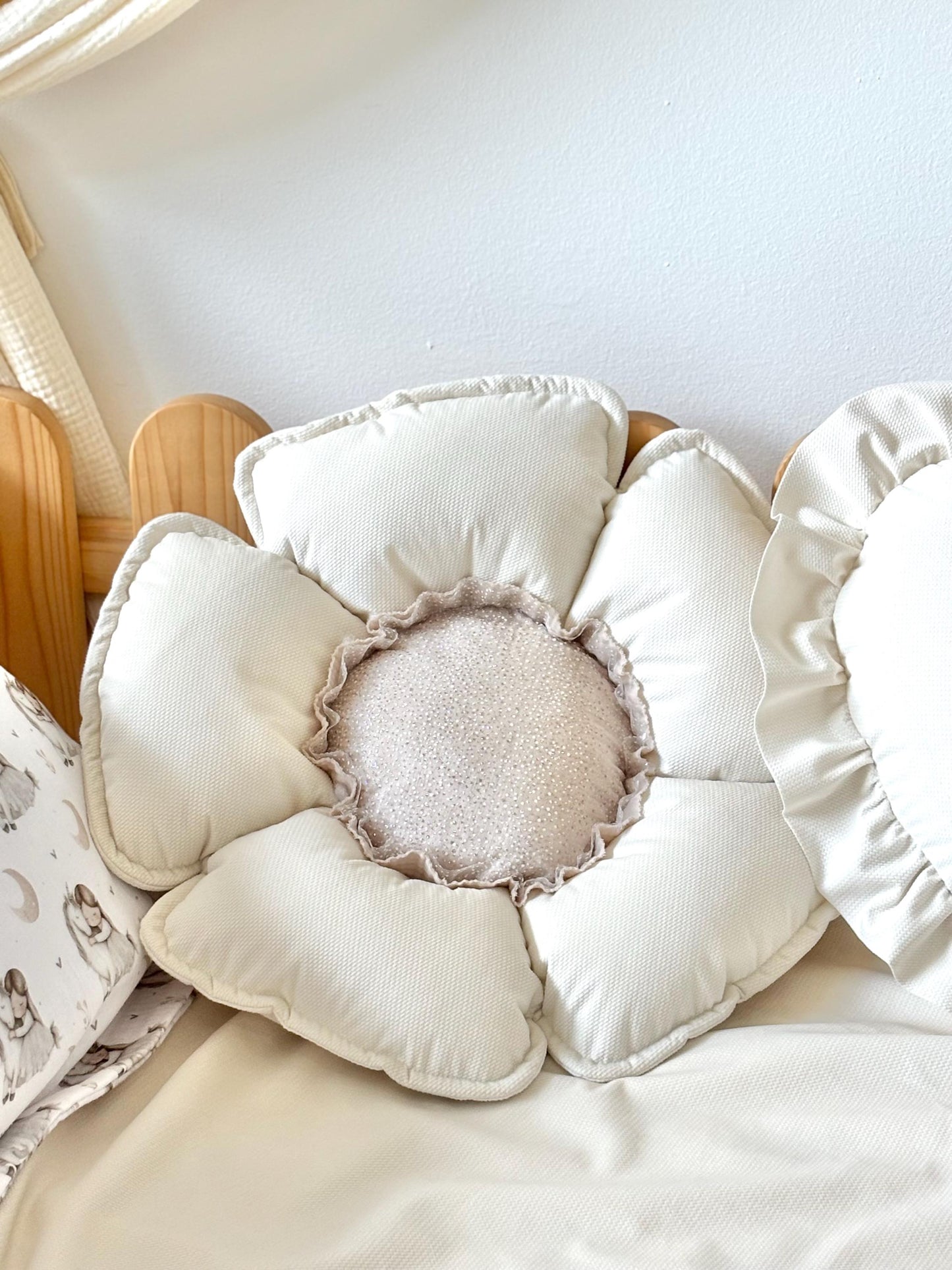 Kids Decorative Pillow, Kids Room Decor Cushion with ruffles