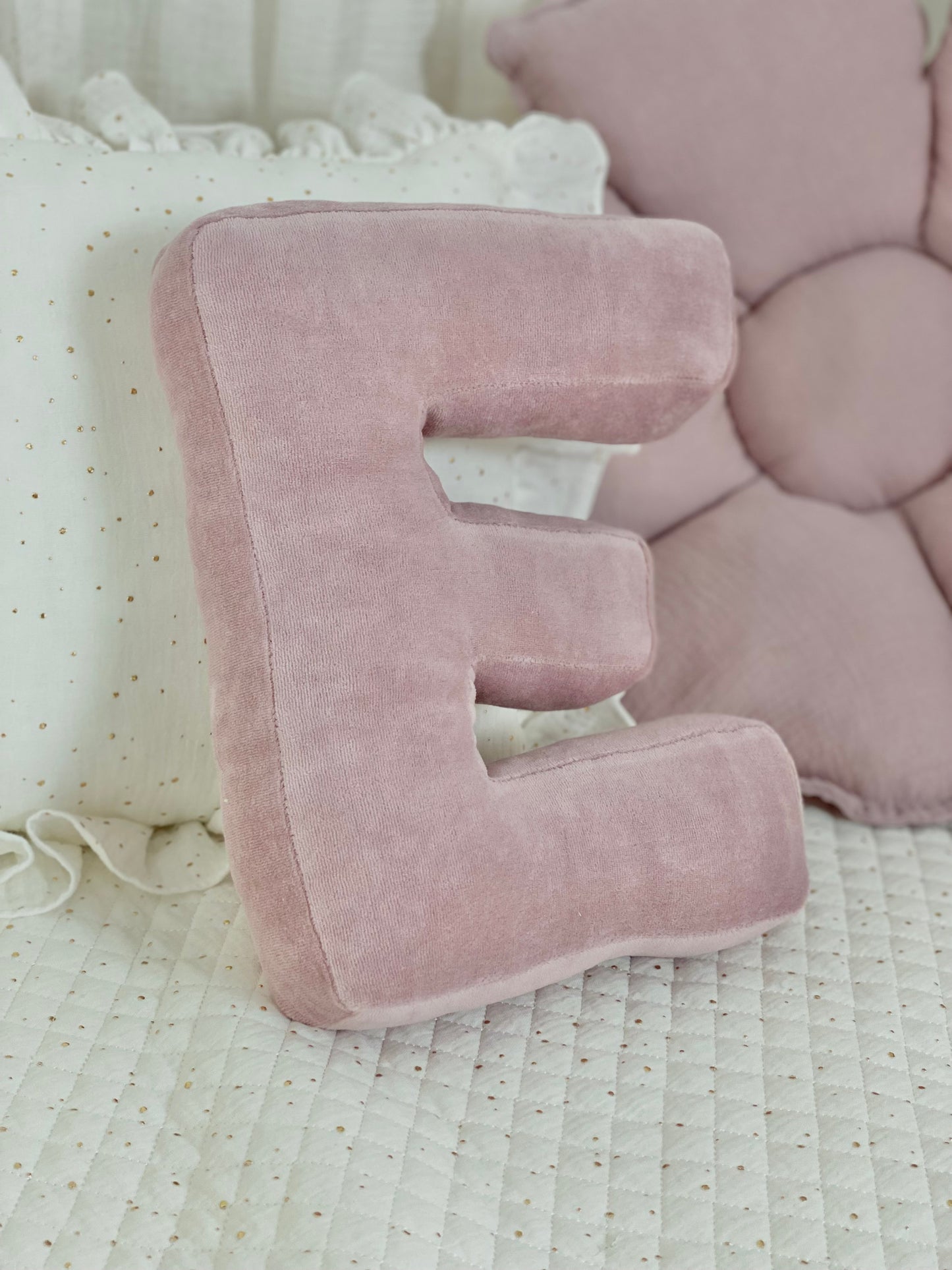 Monogram letter cushion | Initial velvet cushion