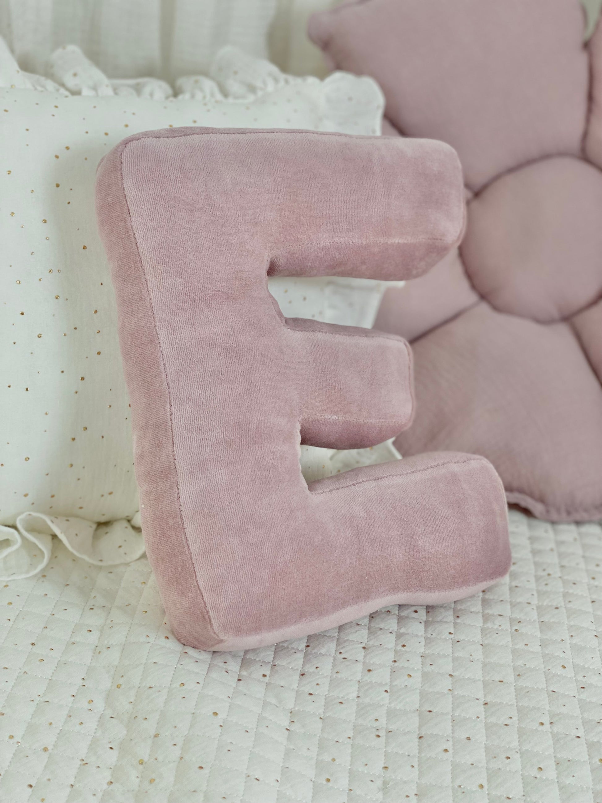 Monogram letter cushion | Initial velvet cushion
